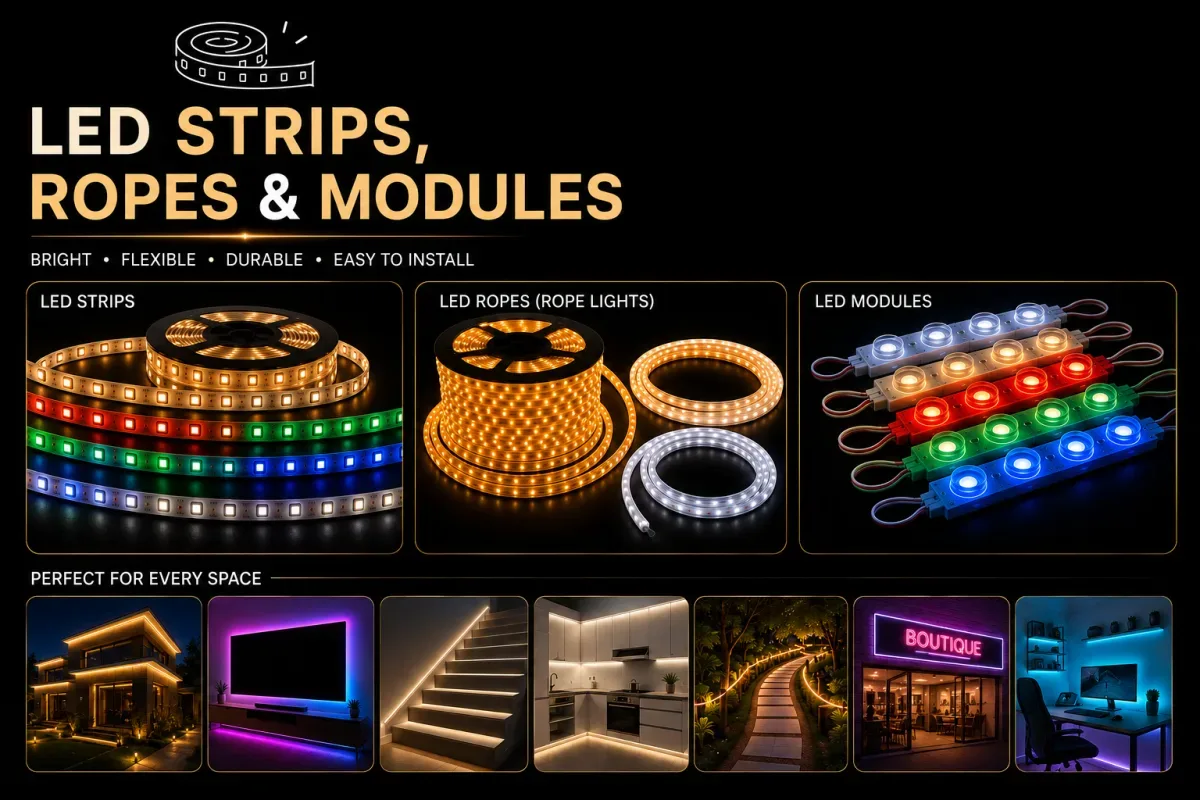 LED Strips, Ropes & Modules