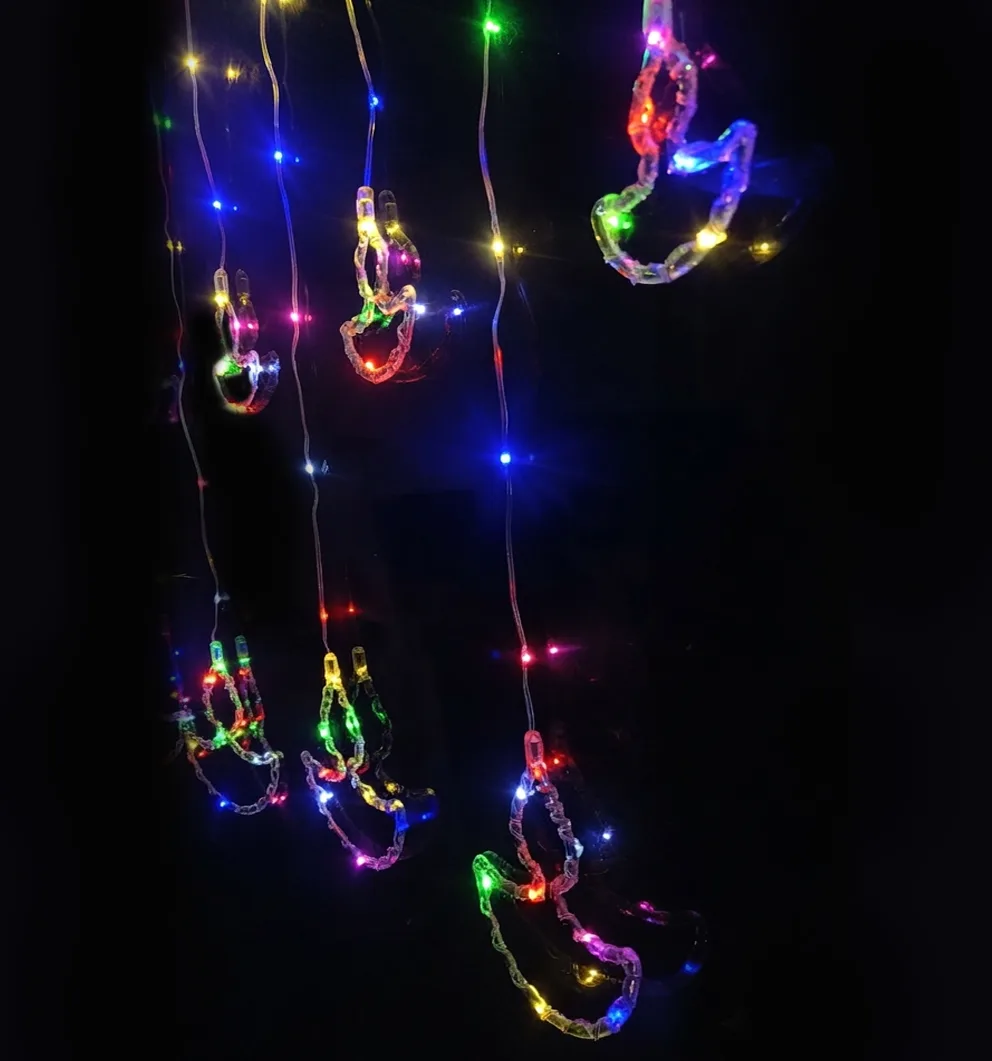 LED Diya Curtain Light (Multicolor)